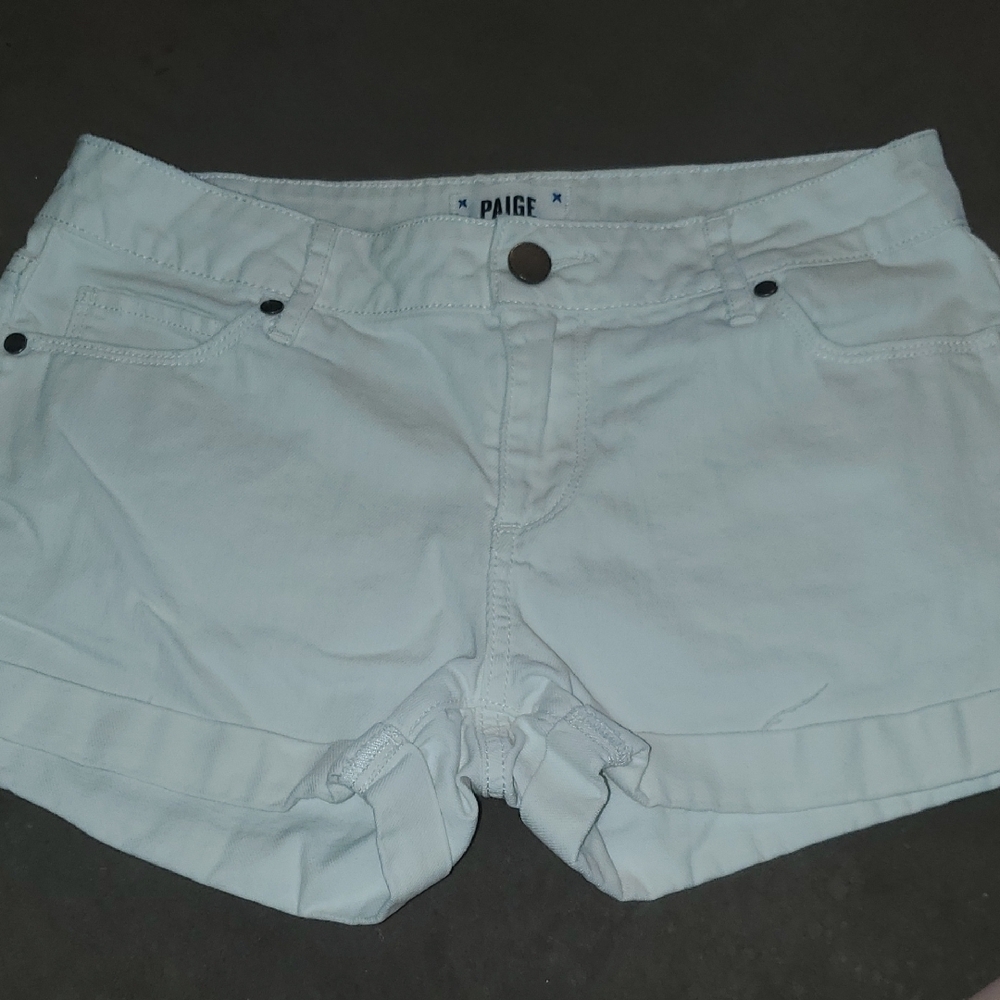 PAIGE White Jean Shorts Classic Denim Style